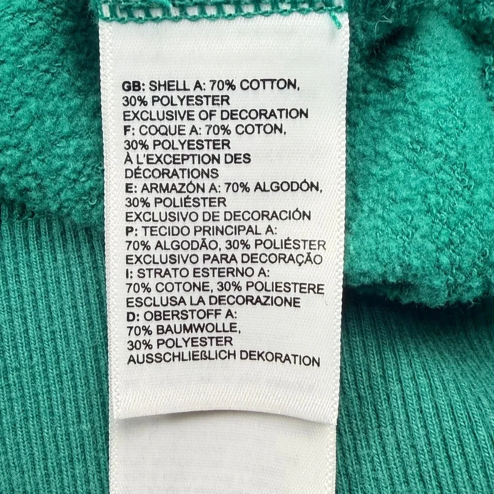 The North Face Womens Green Logo Pullover Hoodie Sweatshirt Size Medium